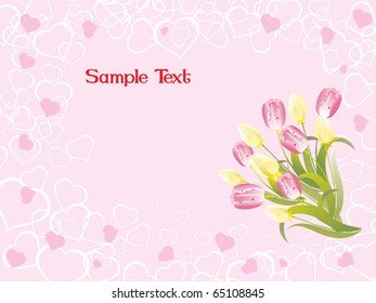 abstract romantic love background, vector illustration