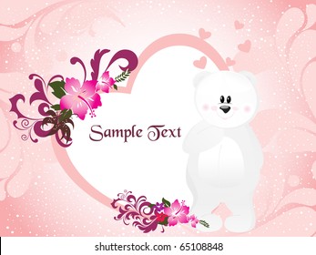 abstract romantic love background, vector illustration