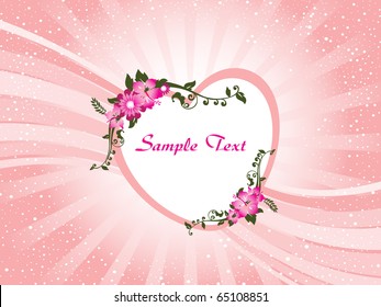 abstract romantic love background, vector illustration