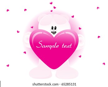 abstract romantic love background, vector illustration