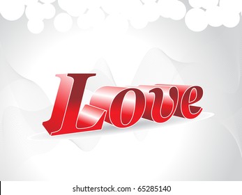 abstract romantic love background, vector illustration