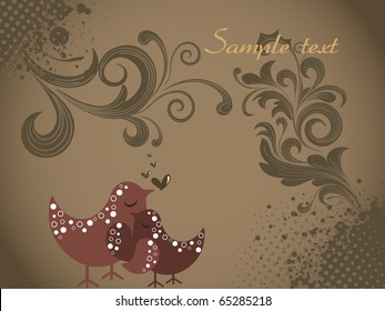 abstract romantic love background, vector illustration