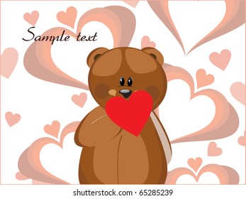 abstract romantic love background, vector illustration
