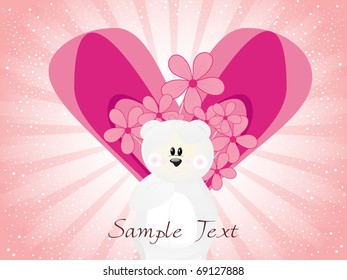 abstract romantic love background, vector illustration