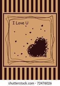 abstract romantic love background, vector illustration