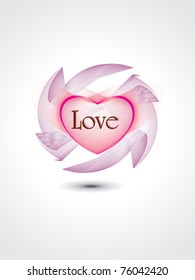 abstract romantic love concept background, vector illustration