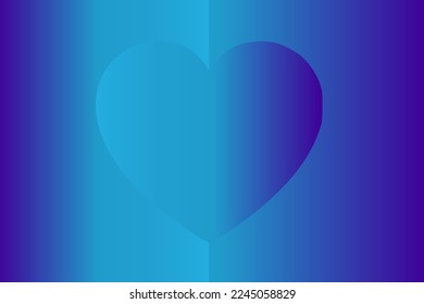 Abstract romantic and love vector background with heart in gradient colors