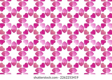 Abstract romantic and love vector background with heart in gradient colors