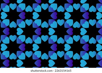 Abstract romantic and love vector background with heart in gradient colors
