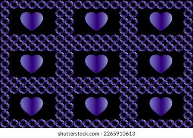 Resumen romántico y amor fondo vectorial con corazón en colores gradientes