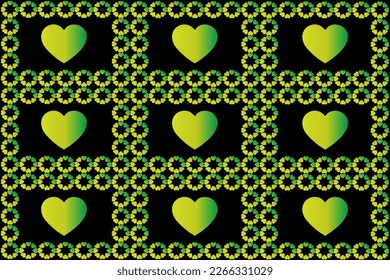 Resumen romántico y amor fondo vectorial con corazón en colores gradientes