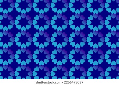 Abstract romantic and love vector background with heart in gradient colors