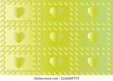 Abstract romantic and love vector background with heart in gradient colors