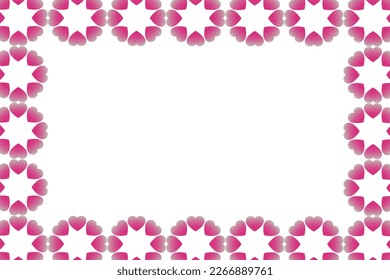 Abstract romantic and love vector background with heart in gradient colors
