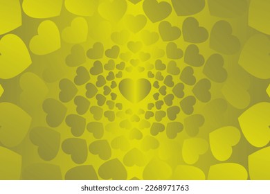 Abstract romantic and love vector background with heart in gradient colors