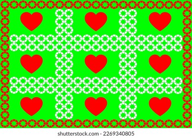 Abstract romantic and love vector background with heart in gradient colors