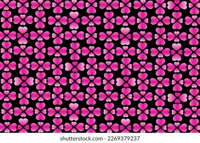 Abstract romantic and love vector background with heart in gradient colors