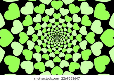 Resumen romántico y amor fondo vectorial con corazón en colores gradientes