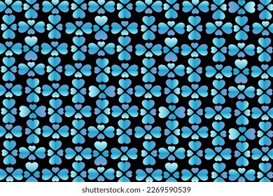 Abstract romantic and love vector background with heart in gradient colors
