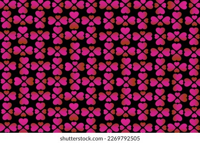 Resumen romántico y amor fondo vectorial con corazón en colores gradientes