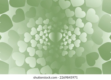 Abstract romantic and love vector background with heart in gradient colors