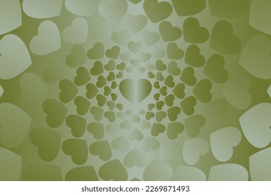 Abstract romantic and love vector background with heart in gradient colors