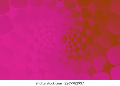 Resumen romántico y amor fondo vectorial con corazón en colores gradientes