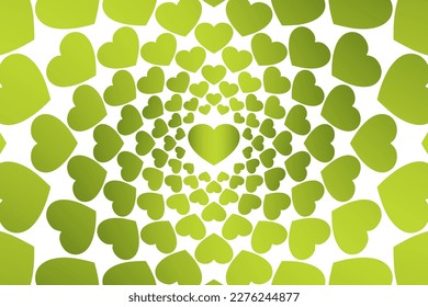 Abstract romantic and love vector background with blue heart in gradient colors