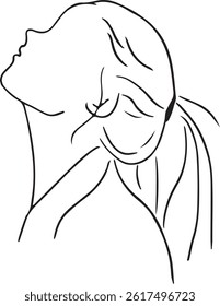 abstract romantic minimalist art woman