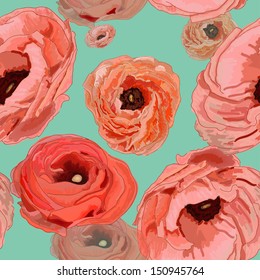 Abstract romantic pattern with roses Eps 10 