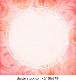 Abstract romantic rose background in red colors