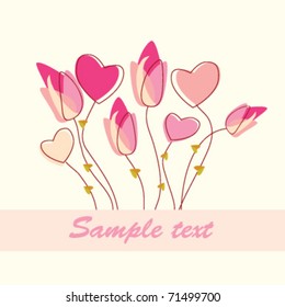Abstract romantic vector