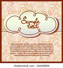 Abstract ?ute romantic vector background