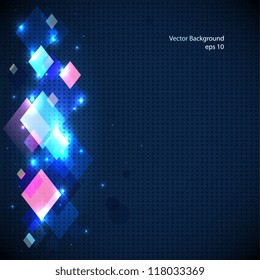 Abstract romb background with polka dot background