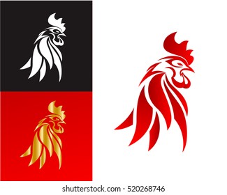 Abstract Rooster Head Symbol, Suitable for Chinese New Year 2017 Rooster Year Celebration.