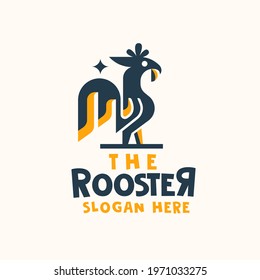 Abstract Rooster Logo Design Vector Template