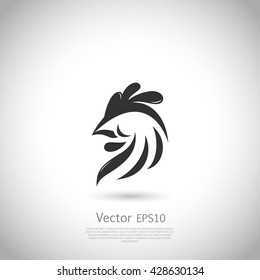 Abstract rooster logo template