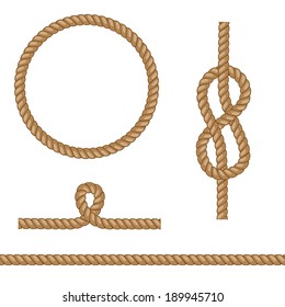 Abstract rope elements. Vector illustration.