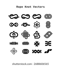 Abstract Rope Knot Vectors Collection