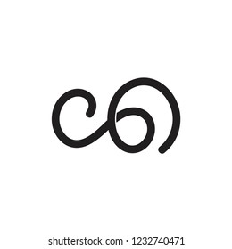 abstract rope motion design logo vector