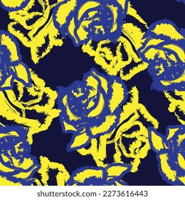 Abstract Rose Floral seamless pattern design for fashion textiles, graphics, backgrounds and crafts