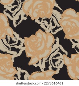 Resumen de diseño de patrón sin costuras de Rose Floral para textiles de moda, gráficos, fondos y artesanías