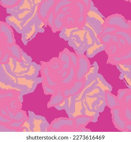 Abstract Rose Floral seamless pattern design for fashion textiles, graphics, backgrounds and crafts