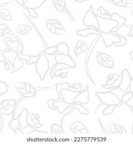 Resumen de diseño de patrón sin costuras de Rose Floral para textiles de moda, gráficos, fondos y artesanías