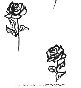 Abstract Rose Floral seamless pattern design for fashion textiles, graphics, backgrounds and crafts