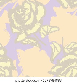 Abstract Rose Floral seamless pattern design for fashion textiles, graphics, backgrounds and crafts