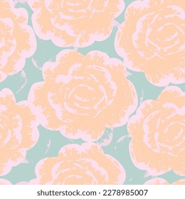 Resumen de diseño de patrón sin costuras de Rose Floral para textiles de moda, gráficos, fondos y artesanías