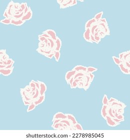 Resumen de diseño de patrón sin costuras de Rose Floral para textiles de moda, gráficos, fondos y artesanías