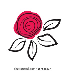 Abstract rose flower