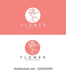 Abstract Rose Flower Logo Design
